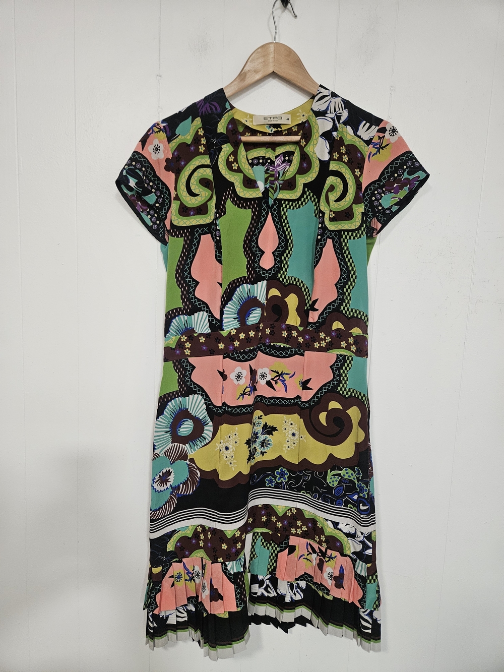 Etro Multicolor Graphic Print Short Sleeve Dress